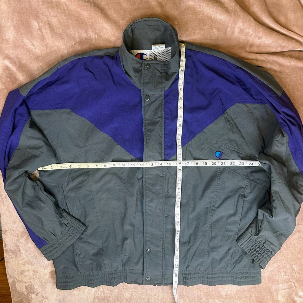 Champion Vintage 90s Spell Out Windbreaker Jacket Men’s Large